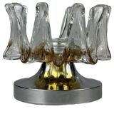 60s 70s wall lamp Wall Sconce made of metal & Murano glass Space Age design
