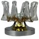 60s 70s wall lamp Wall Sconce made of metal & Murano glass Space Age design