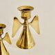 Duo of brass angel candle holders
