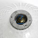 Original large Mid Century double glass ceiling lamp by Wilhelm Wagenfeld f