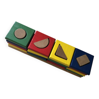 Vintage wood construction game
