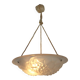 French Art Deco Ceiling Light ROS Degue Frosted Molded Glass Plafonnier