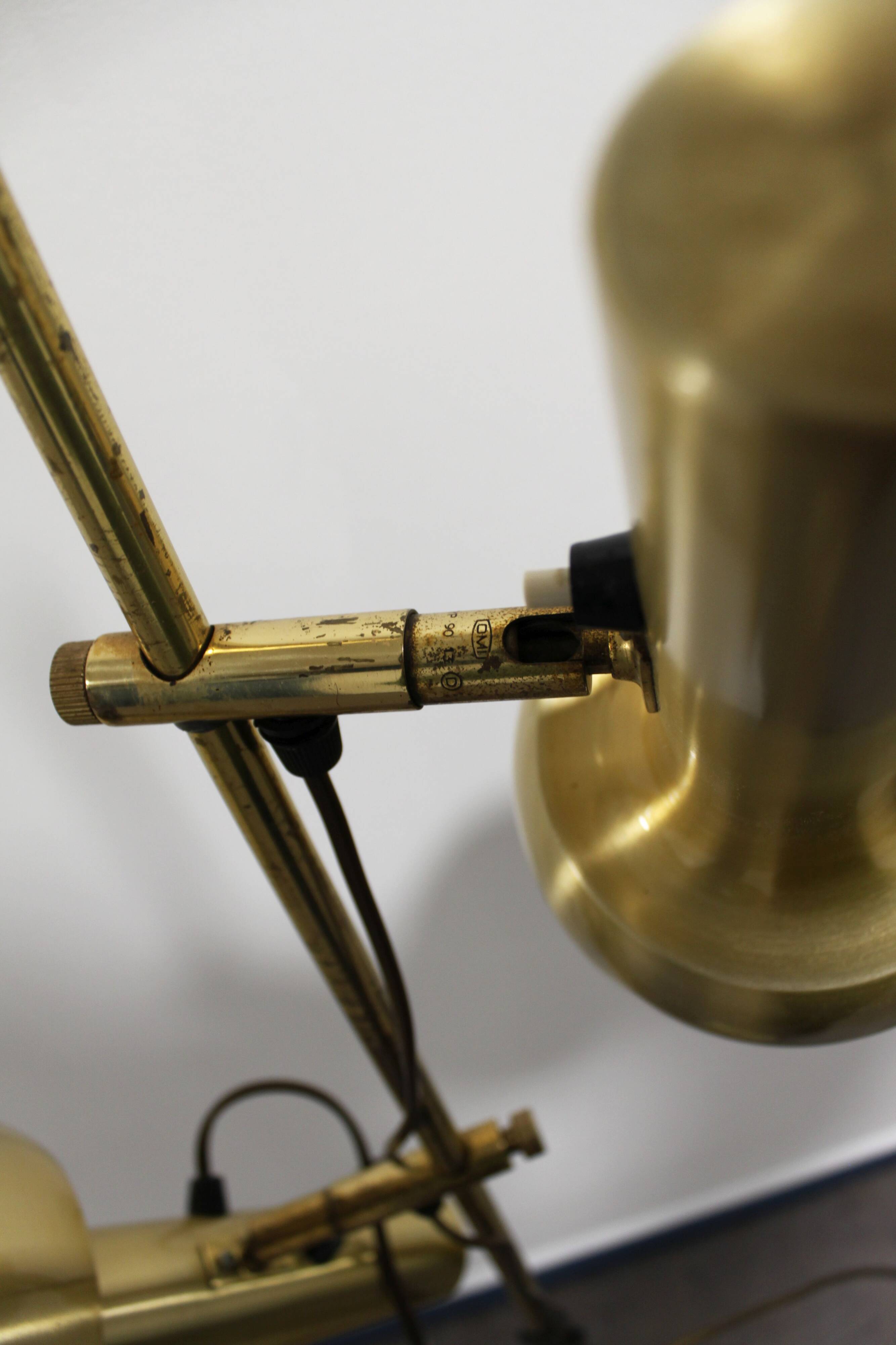 Vintage brass floor lamp, Hans Schmidt, 70s