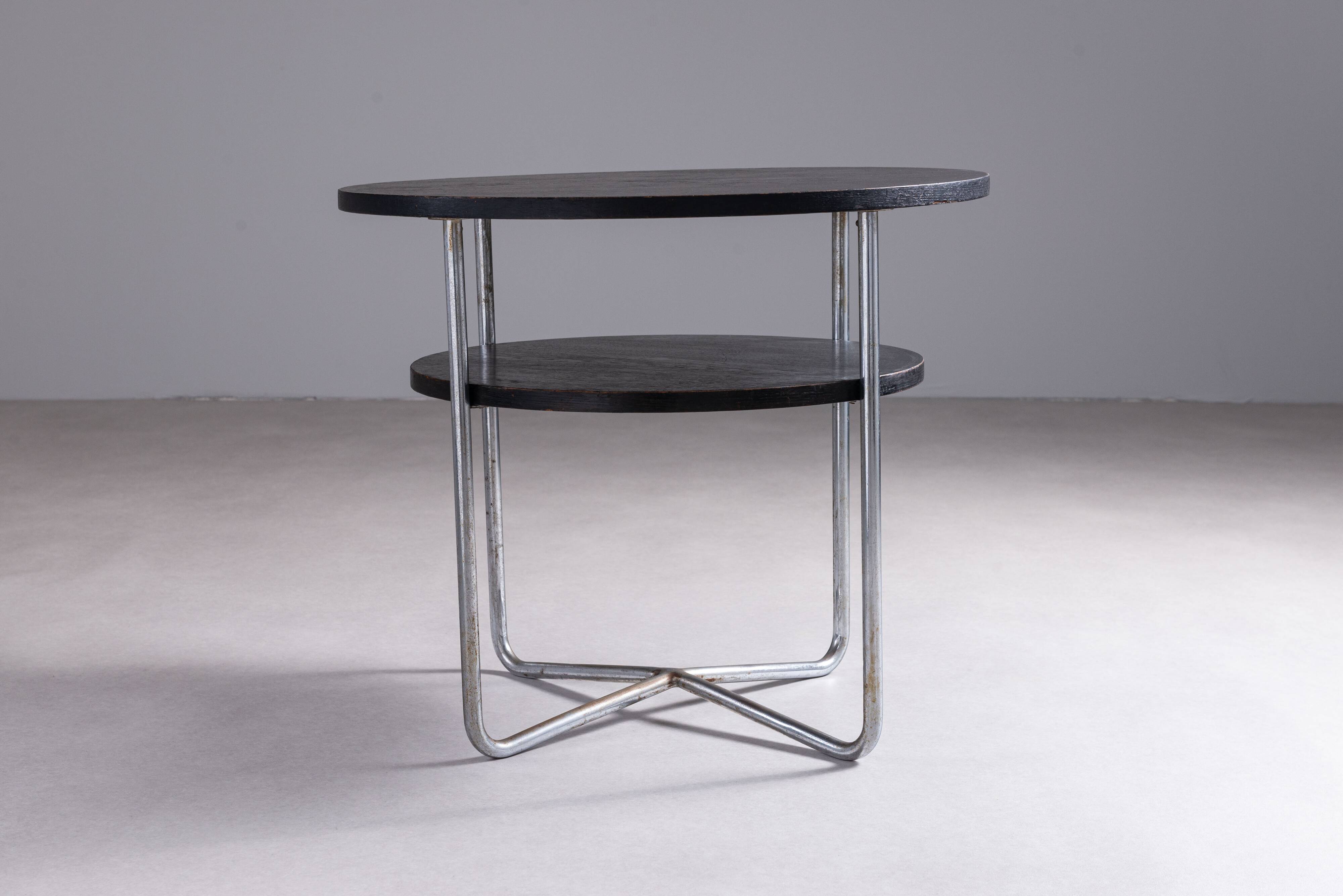Thonet coffee table with tubular frame
