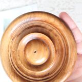 Natural turned wooden decorations from France x 2