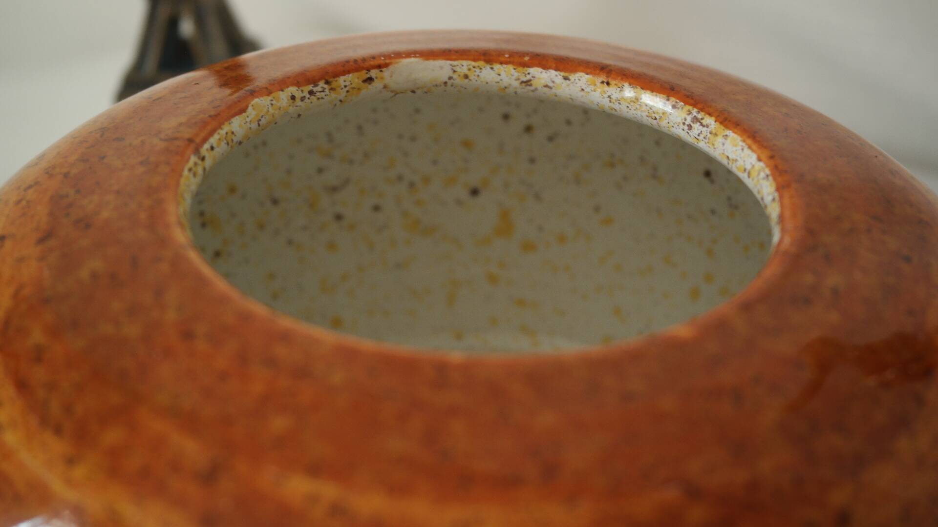 Hubert Olivier 20th century ceramic ball vase