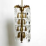 Lustre XL en cristal et laiton par Vereinigte Werkstätten