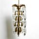 XL Mid Century brass crystal glass chandelier, Vereinigte Werkstätten