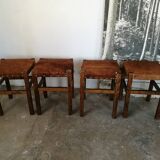 Set de 4 tabourets de ferme