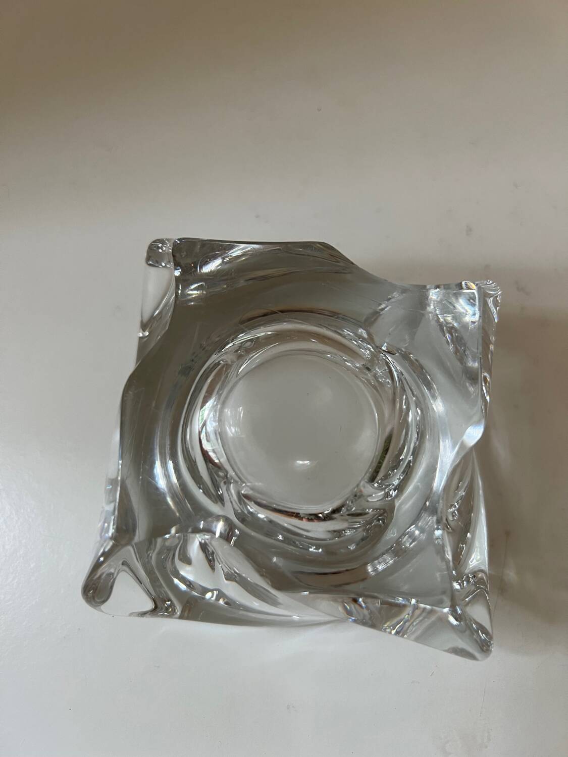 Daum France crystal ashtray