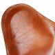 Handmade leather butterfly chair, modern lounge seating.
