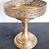 Coupe sur pied métal doré début XXème
