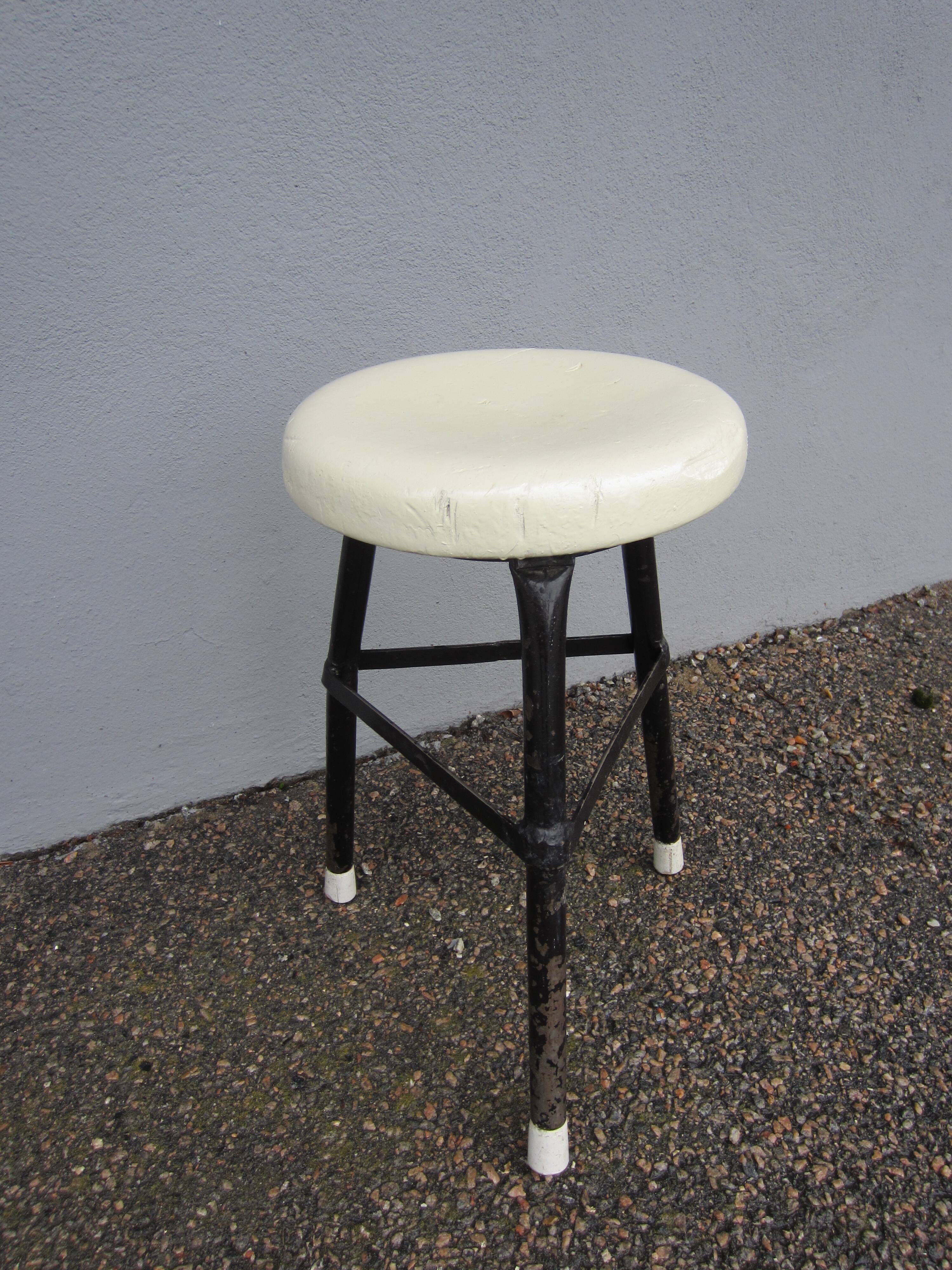 Scandinavian industrial stool from the 1930s.