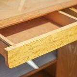 Buffet bois vintage, buffet 1 porte avec pieds compas, meuble de rangement, petit bahut