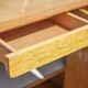 Vintage wooden sideboard, 1-door sideboard with compass feet, storage unit, small chest