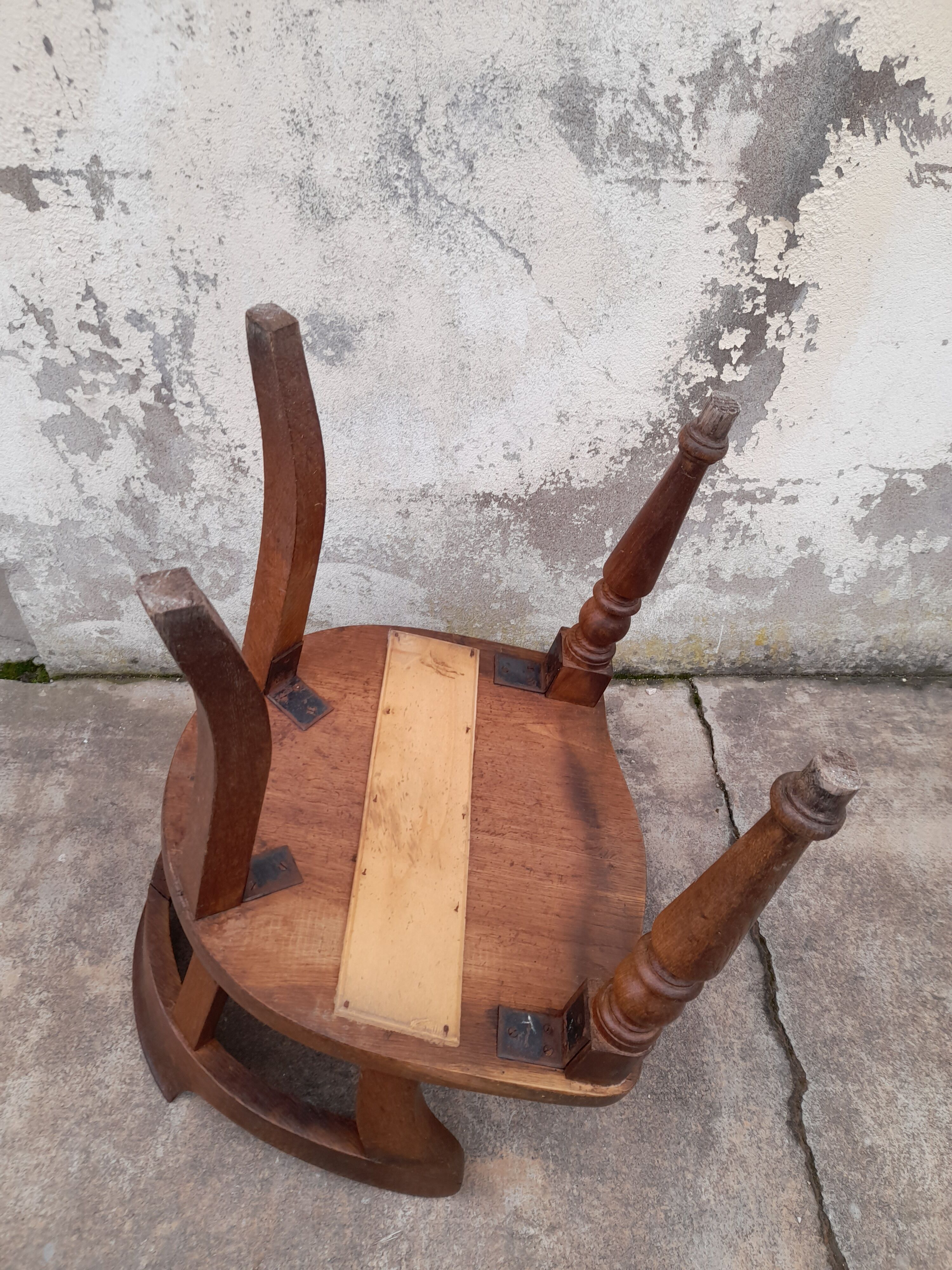 Louis Philippe oak desk chair 1900