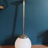 Chandelier suspension ceiling light globe opaline metal