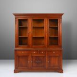 English Wooden Bookcase Cabinet, 1950s