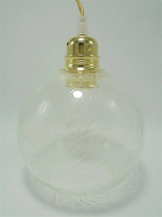 Bubbled glass pendant light