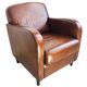 Vintage Club Chair in Brown Leather
