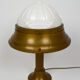 Art Deco lamp in patinated brass and moulded glass, circa 1930