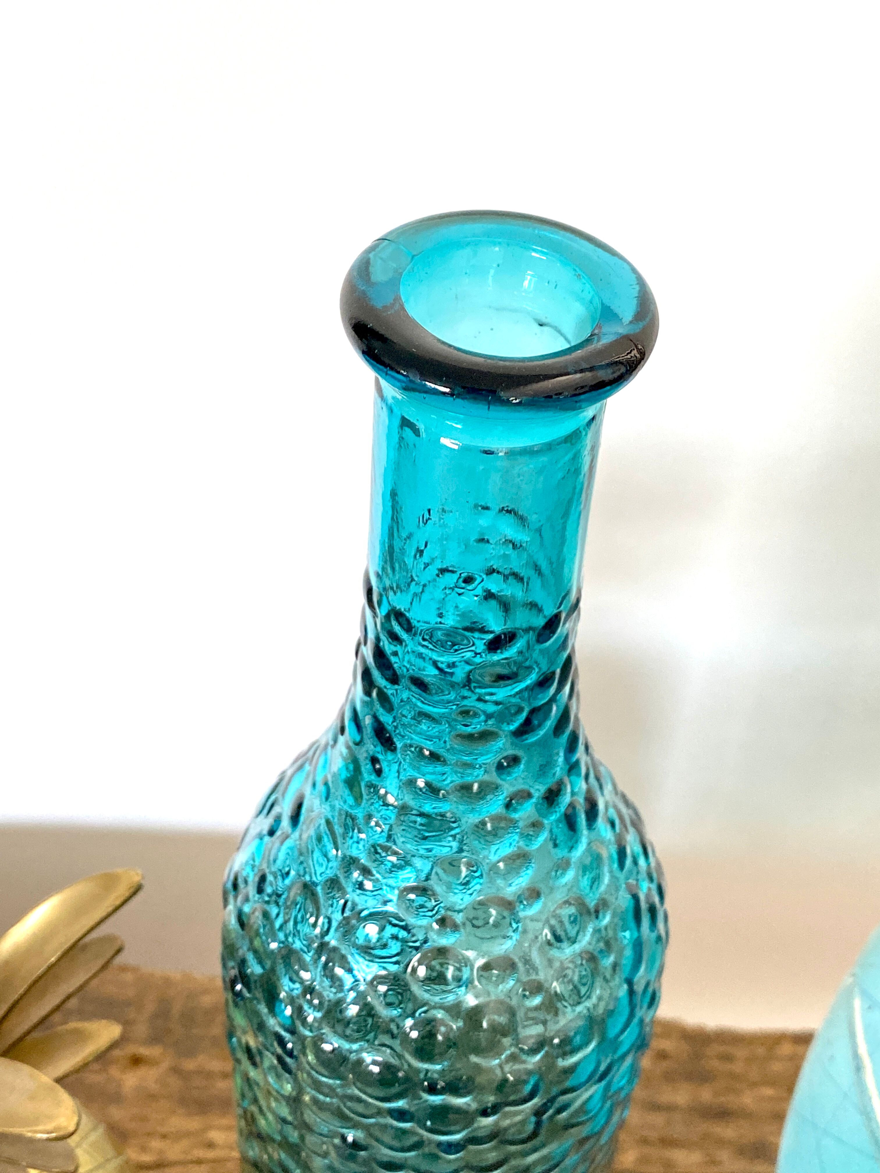 Turquoise blue Empoli decanter