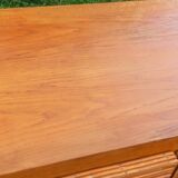 Vintage dining room attributed to Audoux and Minet in bamboo and rattan