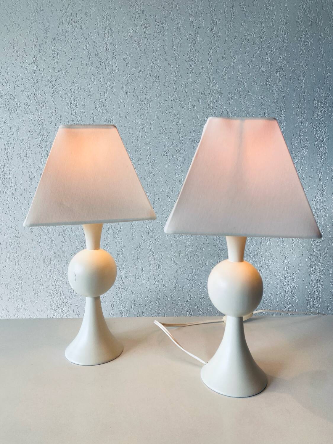 Paire de lampes de chevet vintage