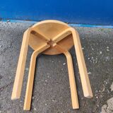 Curved wood stool