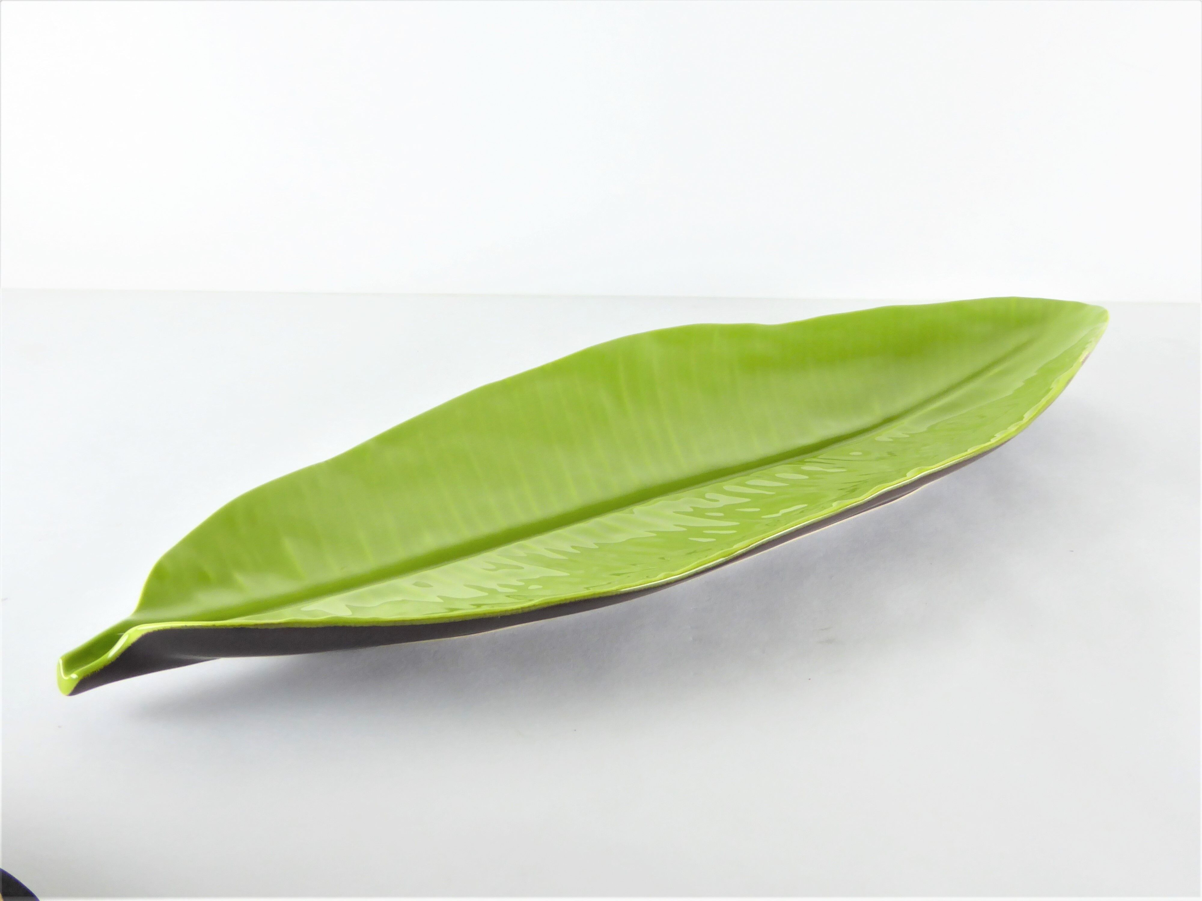 Leaf cut ceramic palm Lunéville 1980