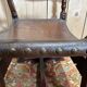Fauteuil de bureau en chêne et cuir