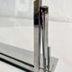 Duo of Art Deco photo frames in silver metal with beveled glass