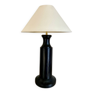 Lampe bois, câble tissu - coton