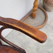 Office chair signed Baumann bistro style curved wood - 1930s