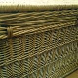 Rattan travel trunk