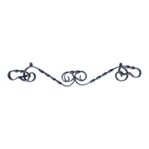 Wrought iron wall coat rack