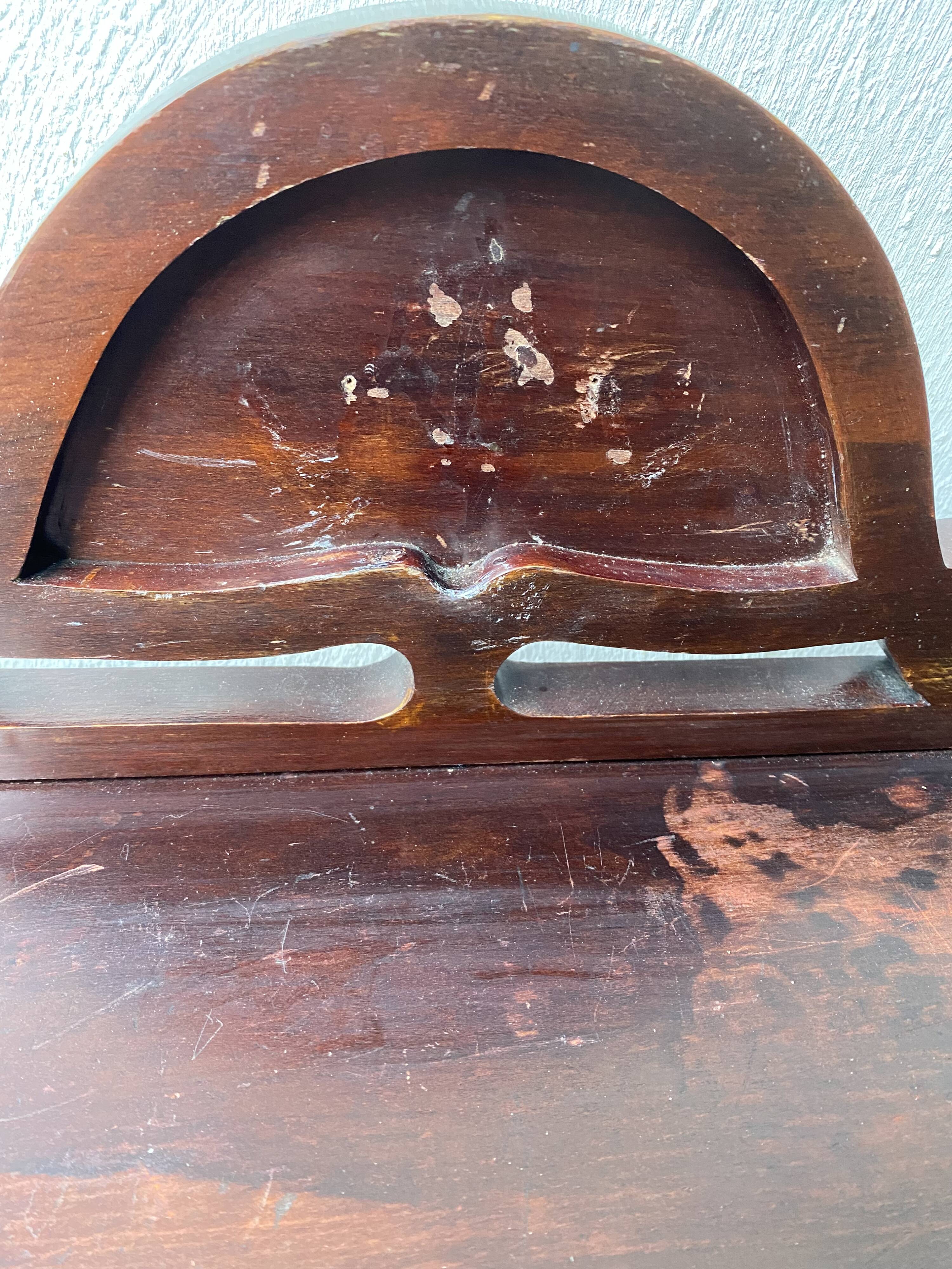 Console art nouveau period in mahogany