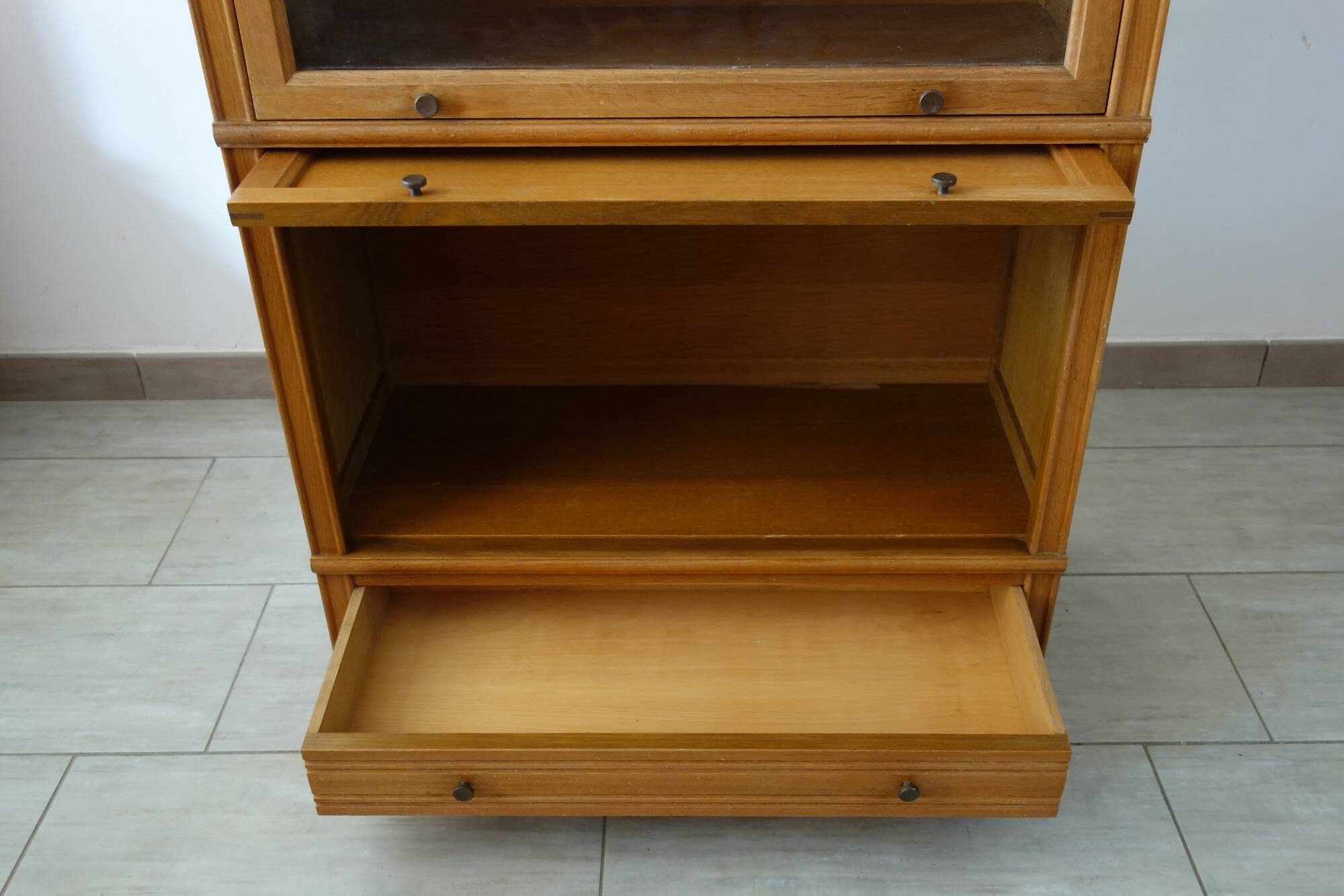 Meuble bibliothèque vitrine modulable MD années 60
