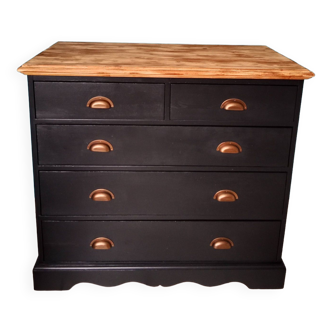 Interior's chest of drawers English pine sideboard industrial TV storage unit Scandinavian baroque country