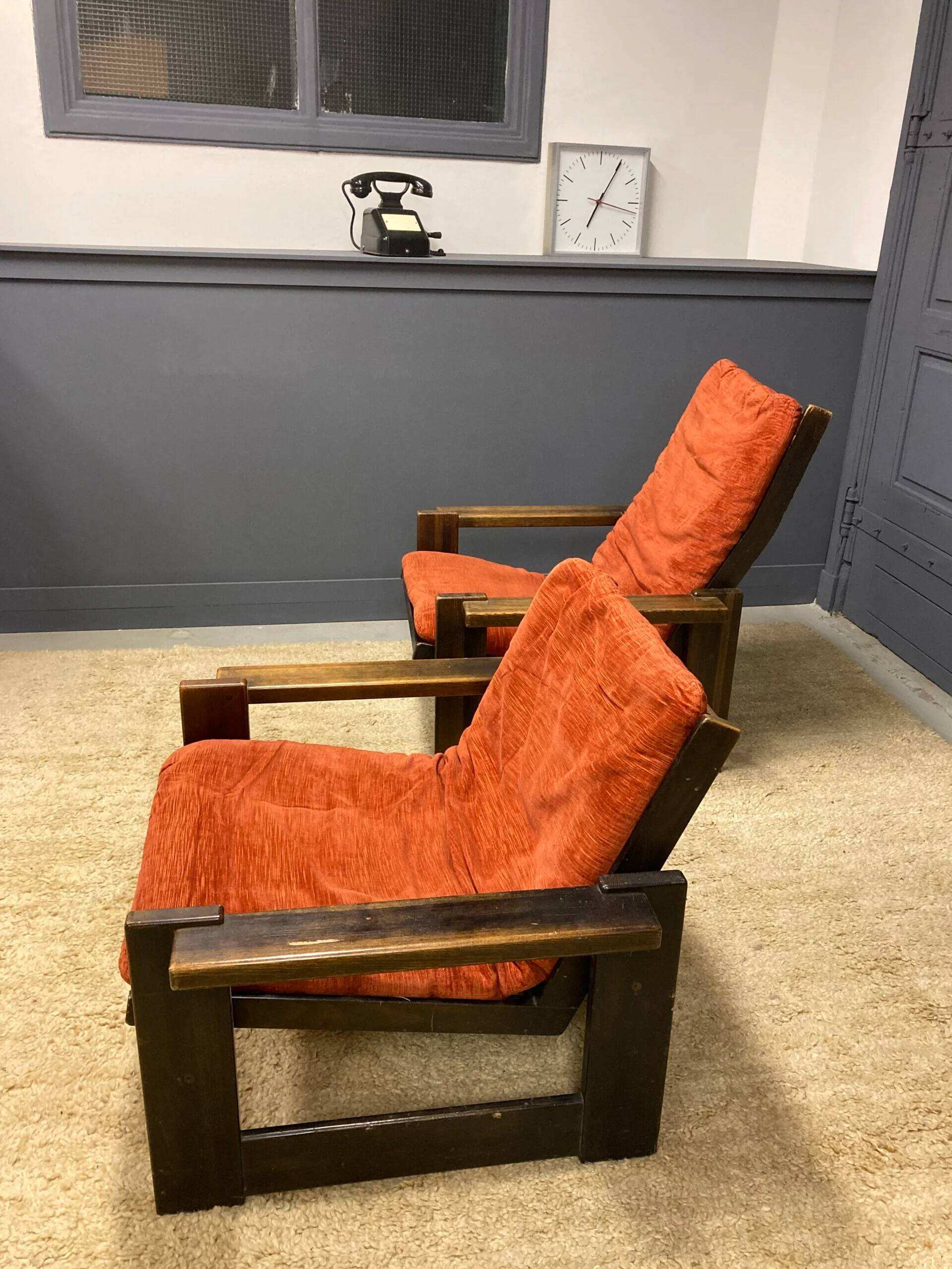 Vintage Yngve Ekström armchairs, set
