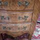 Chiffonier ou semainier style Louis XV, marqueté et marbre