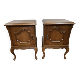 Paire de tables de chevet en chêne