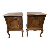 Pair of oak bedside tables
