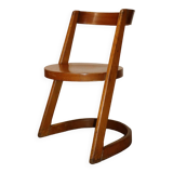 Vintage Baumann Model "Halfa" chair in wood, 1970s