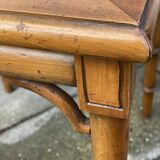 Faux Bamboo and Glass Side Table