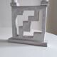 1960s crackle ceramic candle holder