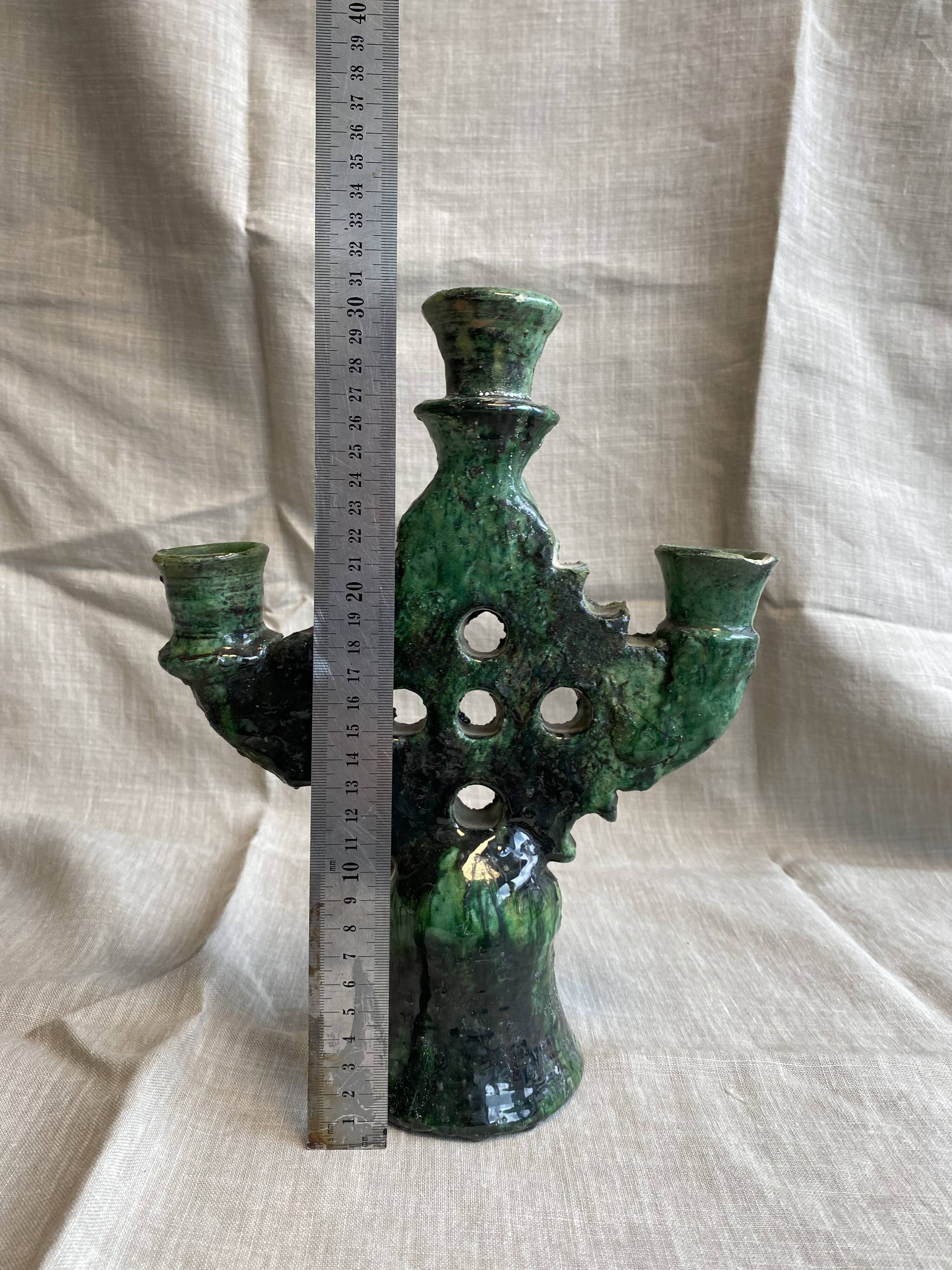 Tamegroute pottery candle holder