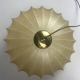 Lampe suspendue en forme de cocon OVNI du milieu du siècle avec laiton dans le style d'Achille Castiglioni, années 1960