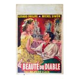 Original cinema poster "The Beauty of the Devil" Gérard Philipe 37x55cm 1950