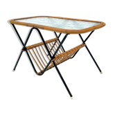 Coffee table with newspaper holder from the 60's